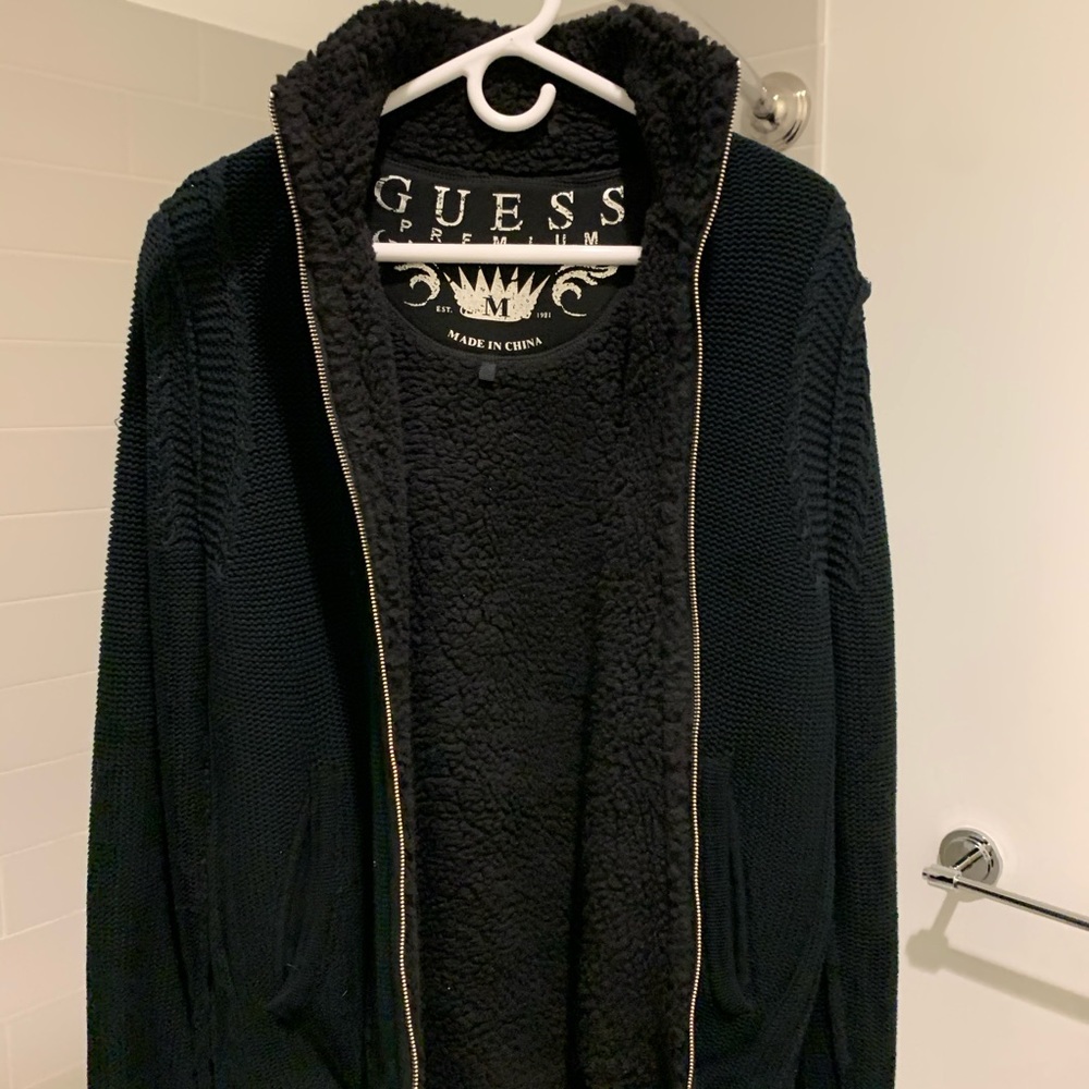 Guess zip cardigan sweater